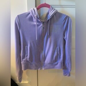 Purple cropped hoodie